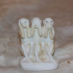 Hear No, Speak No, See No Evil soapstone Monkey Monkeys Vintage  Made in Italy